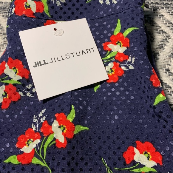 JILL Jill Stuart XS Blue Louise Midnight Floral Wide Leg  high waisted  Pants - Picture 9 of 12